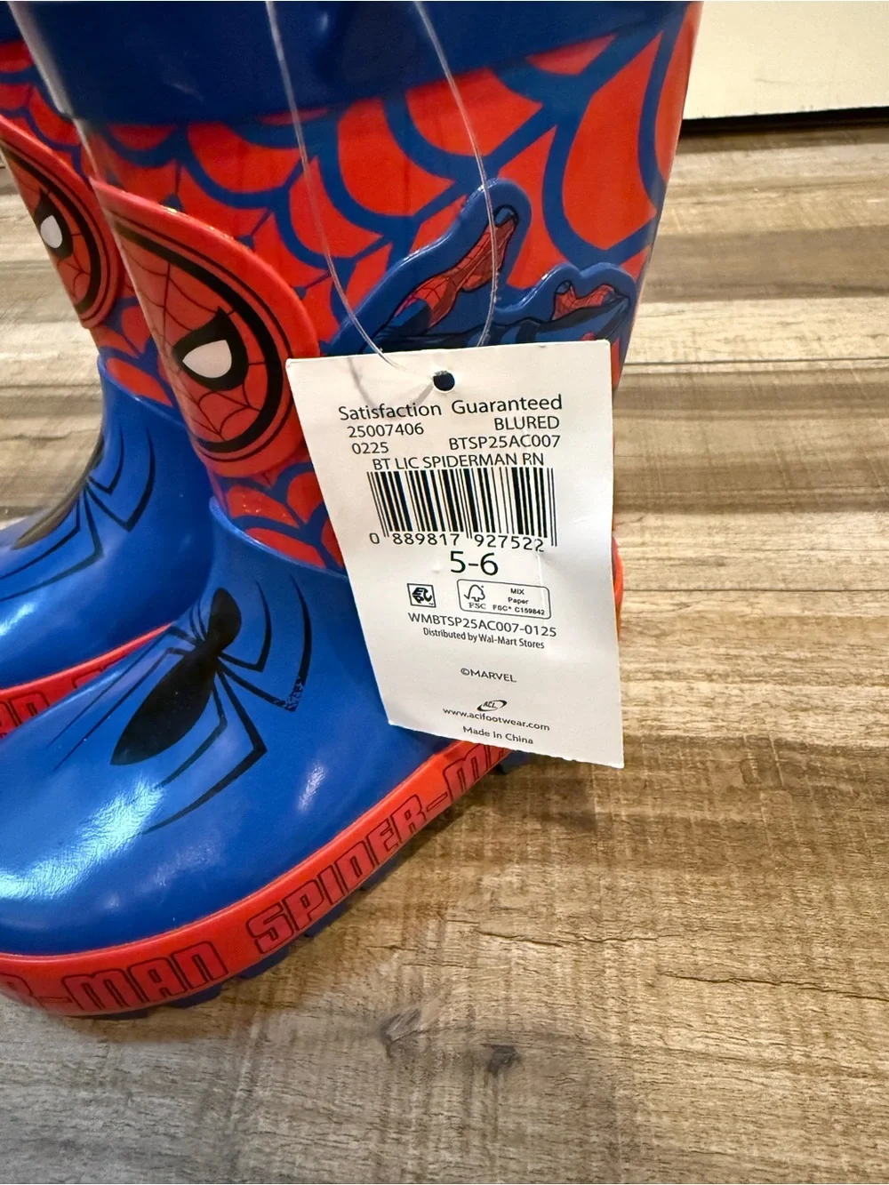 Spiderman rain boots